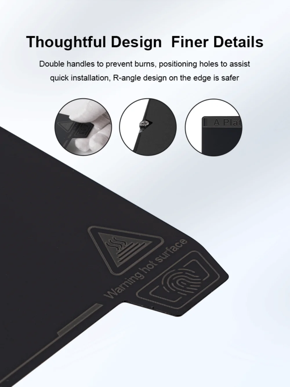 Creality k1 max(315*310mm) / smooth(235*235mm) pei build plate kit (draft)