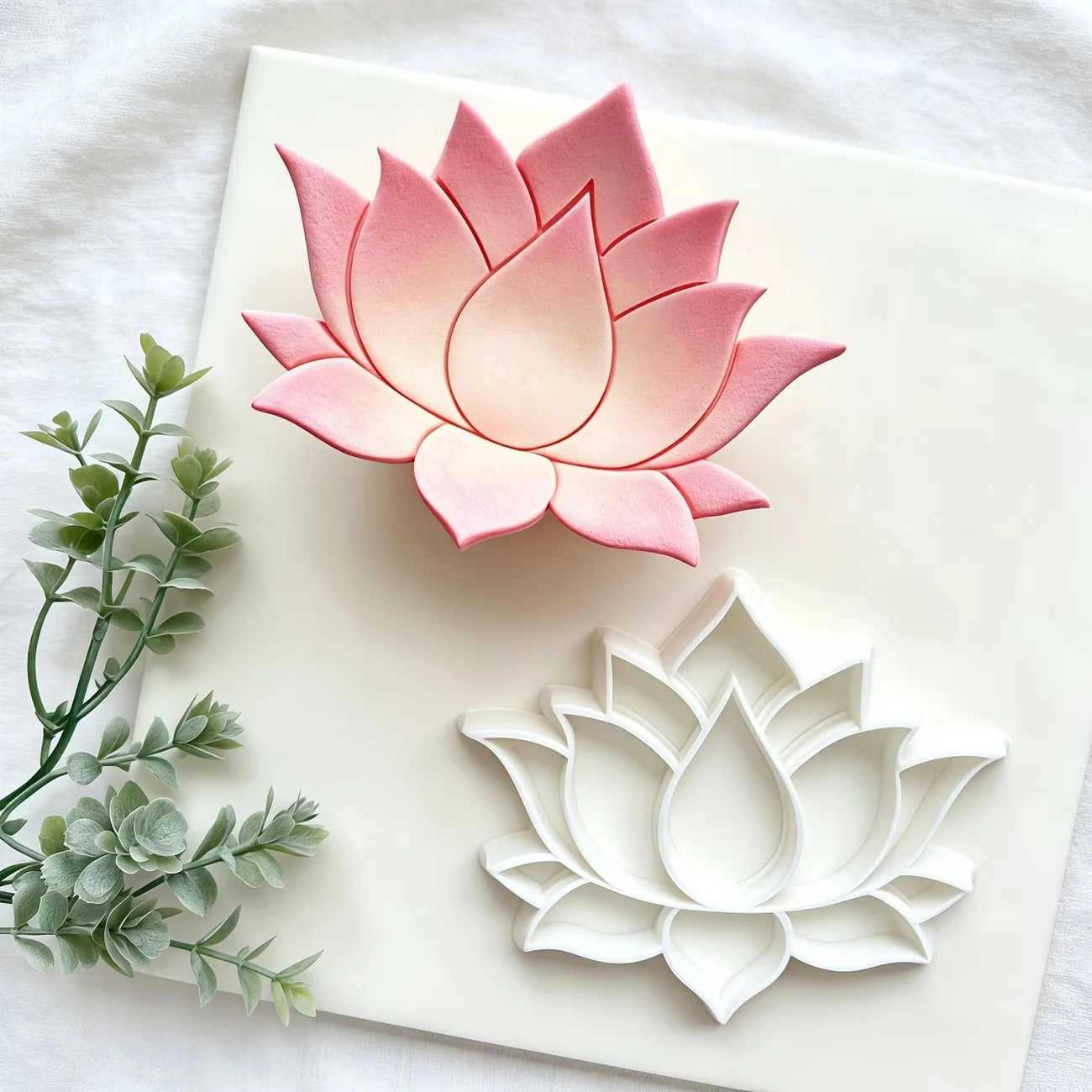 데이지 쉘 야자잎 꽃 모양 클레이 코스터 몰드 - DIY 폴리머 클레이 장식품 접시 커터 수제 접시 트레이 몰드