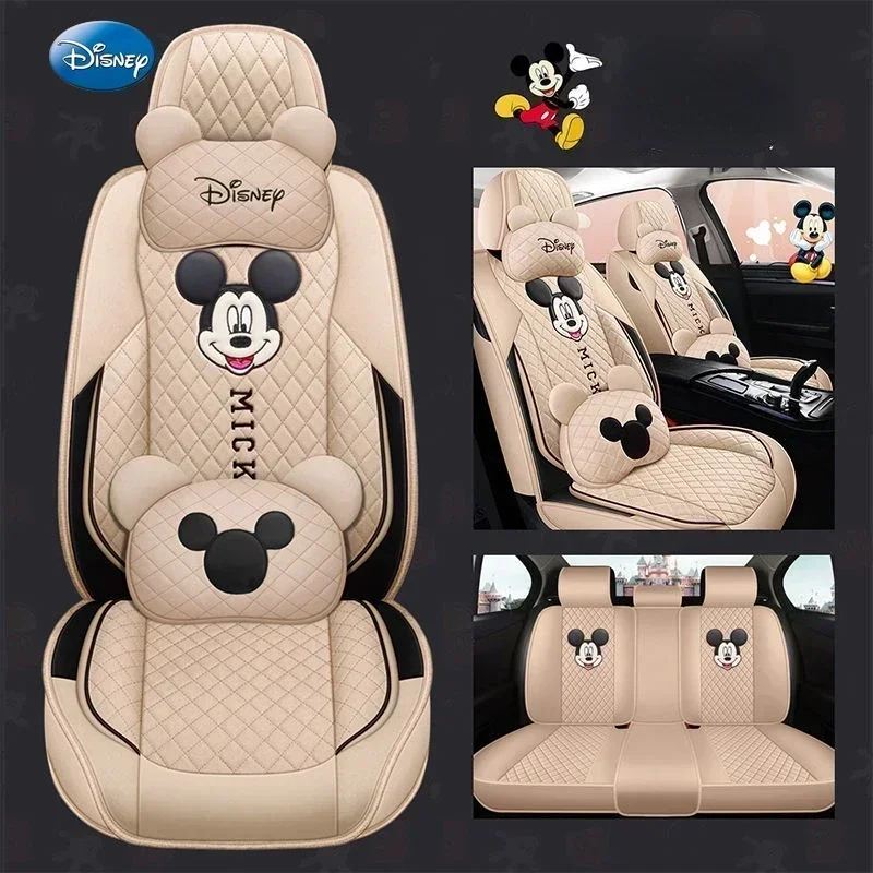 Disney Mickey Minnie Car Seat Covers 5PCS Universal Fit, All - Main Image