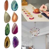 Natural Agate Geode Polished Irregular Crystal Slice Brazil Healing Reiki Stone Quartz Pendant Mineral Home Decor Random Color 3