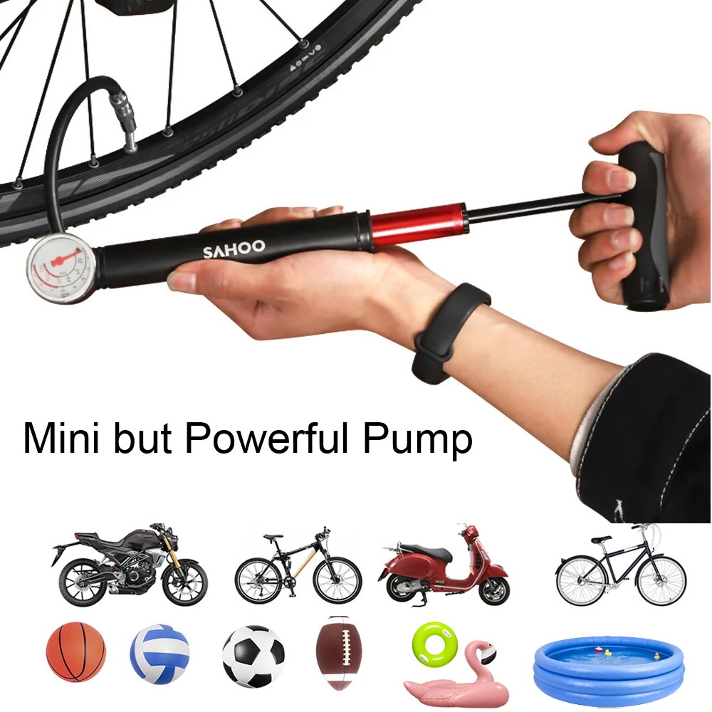 Portable Vélo Pompe En Alliage D'aluminium Pneu Tube Mini Haute Pression  Pompe À Main Gonfleur Vélo Pneu Pompe Vélo Gonfleur D'air De Montagne Vélo  De Route Accessoires pour VTT Vélo Pompe 