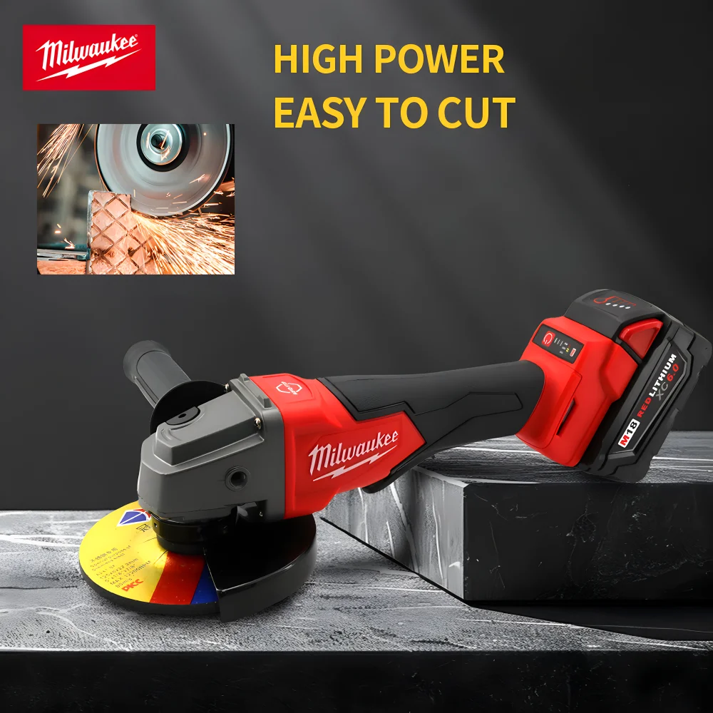 Milwaukee Brushless Angle Grinder 100 /125MM 3 Gears Electric Cordless Polishing Variable Speed Cutting Machine 18V Power Tools 4