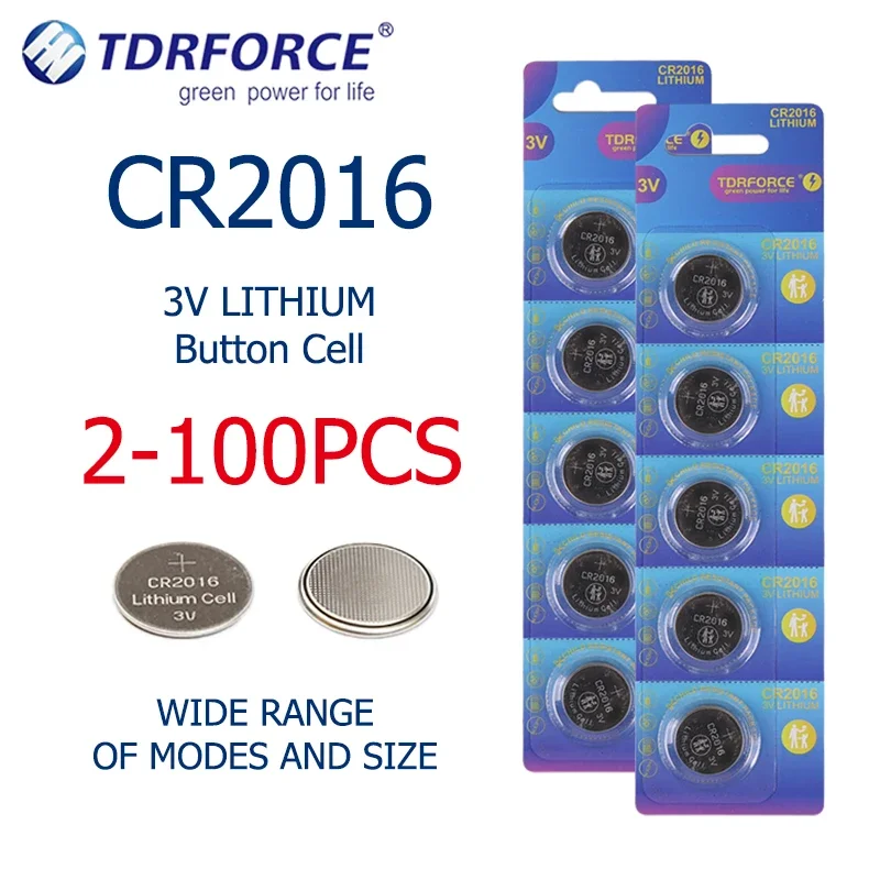 

2-10PCS CR2016 Button Battery cr2016 3V Lithium Battery Batteries Coin Battery for Watch Cell Car Remote Computer Motherboard