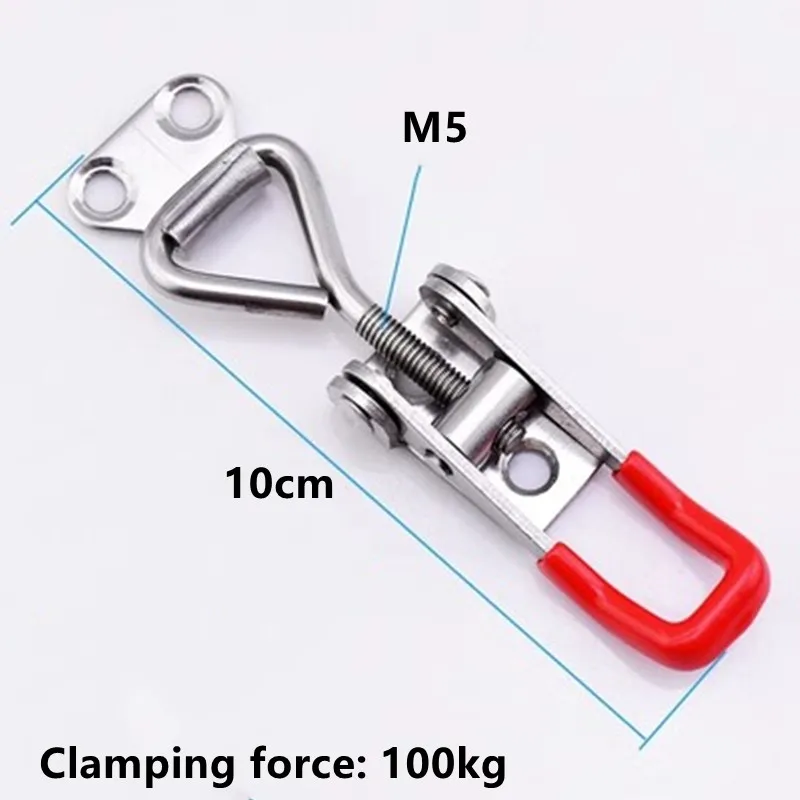 4/8pcs Adjustable Toolbox Case Metal Toggle Latch Catch Clasp Quick Release Clamp Anti-Slip Push Pull Toggle Clamp Tools Toggle Latches
