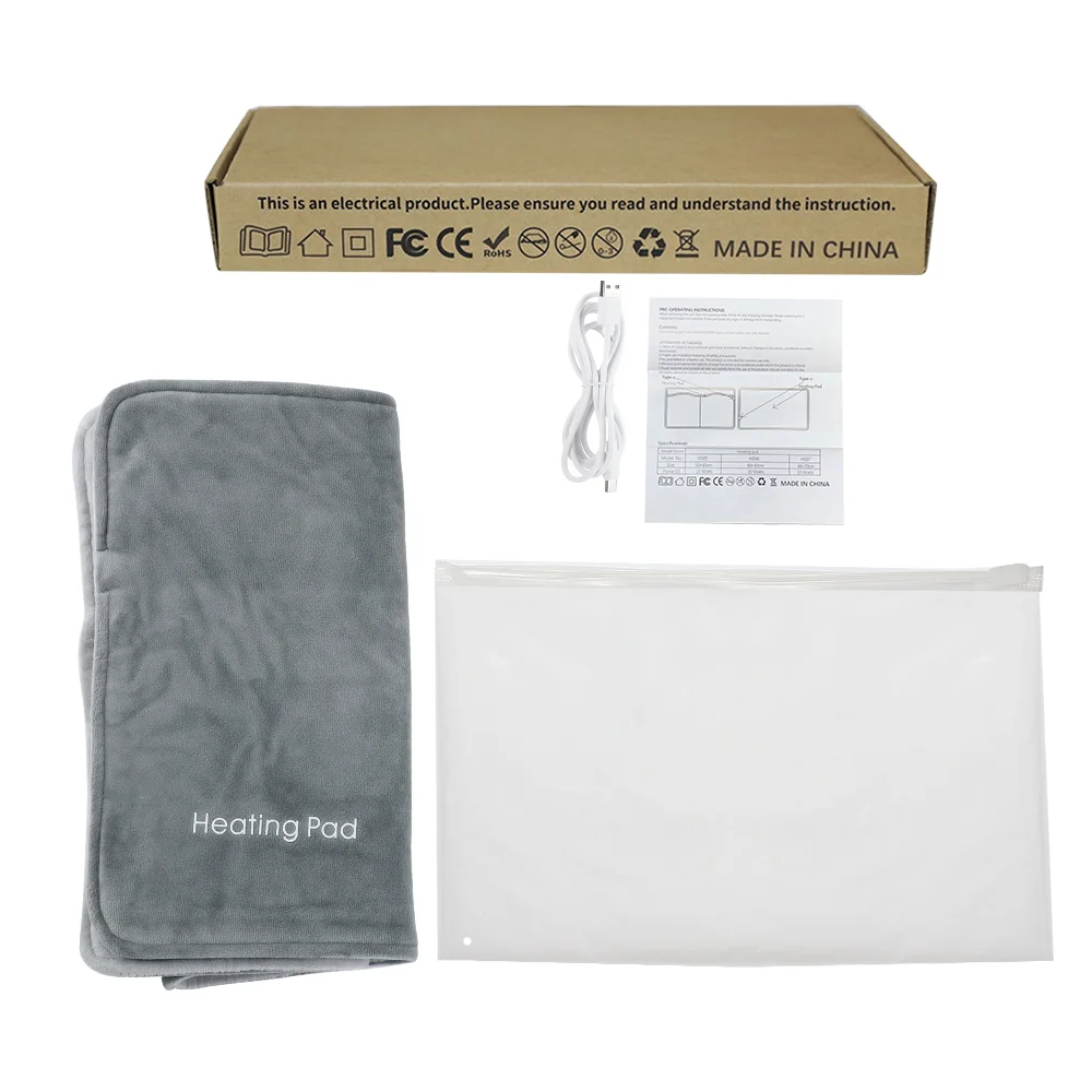 30*60cm Heating Pad 55℃ Heat Graphene Thermostat Hand Warmer Winter Office Hand Foot Warming Blanket Thermal Heated Mat Portable segbeauty larger paraffin wax gloves heated spa mittens foot liners hot warmer hand therapy thermal treatment