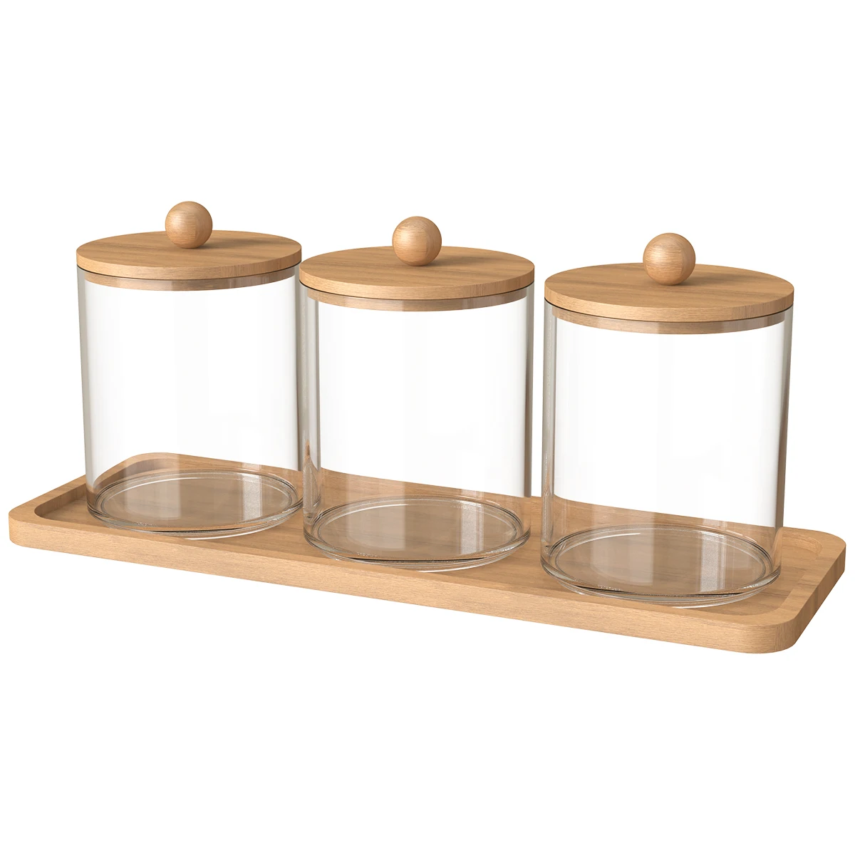 rejomiik Confezione da 2 contenitori Qtip in vetro con coperchio, set da bagno, dispenser e contenitori per batuffoli di cotone, batuffoli di cotone, rosa