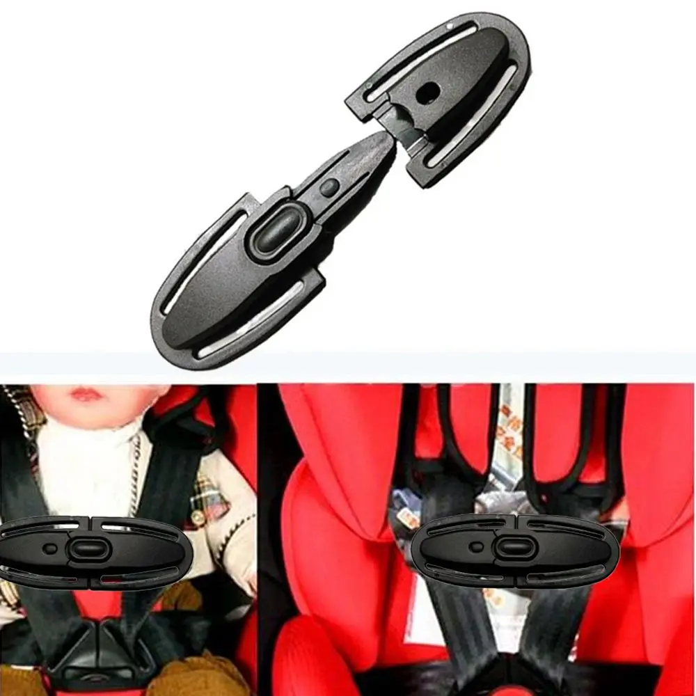 High Quality Baby Arriage Child Toddler Black Chest Clip Car Seat Belts Kids Safe Lock Buckle