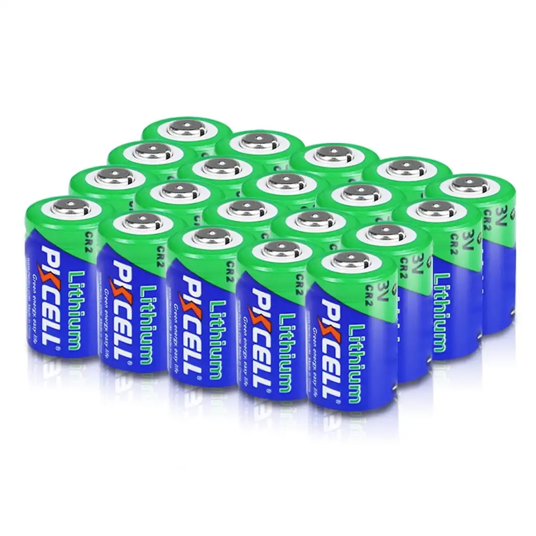 20PC PKCELL CR2 Battery 850mAh CR15H270 3V Li-MnO2 Photo Lithium Battery Perfect for Flashlights, Electronic Meters, Cameras
