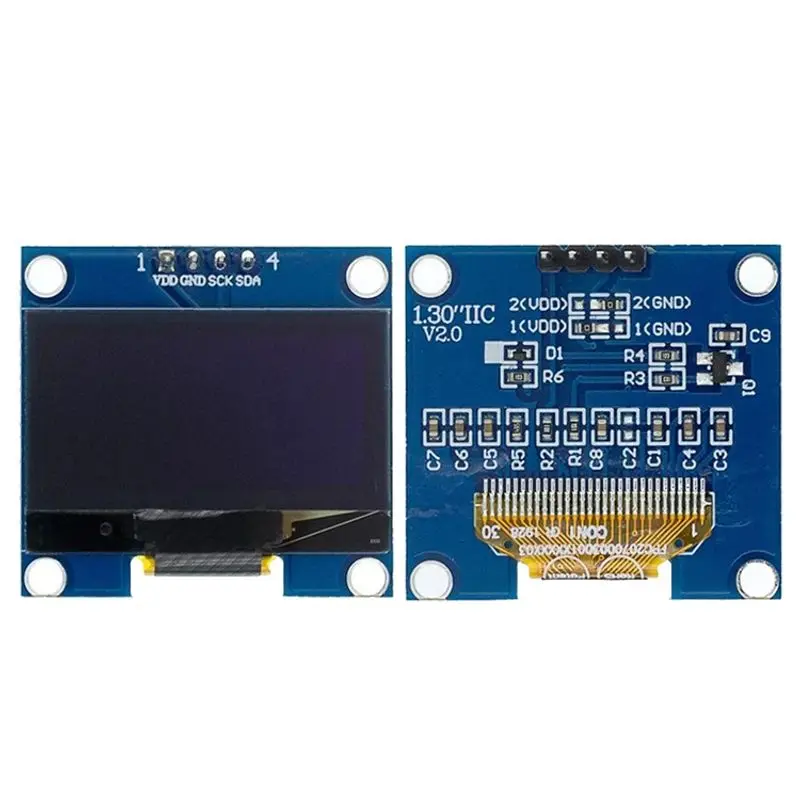 1.3 인치 OLED 디스플레이 모듈 흰색/파란색 128X64 SPI/IIC I2C 컬러 4Pin/7Pin 스크린 보드 통신