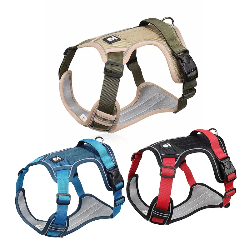 AdjustableHarnessDogReflectiveSafetyTrainingWalkingChestVest