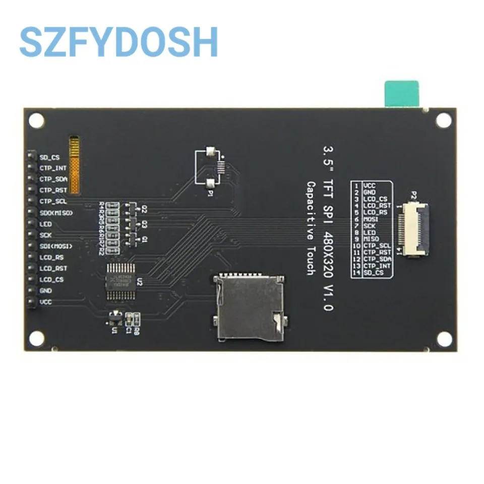 3,5 Inch TFT LCD Touchscreen Displaymodule - 480x320 Resolutie, Met SD-kaartslot, Voor Arduino MEGA 2560 En STM32, Breed Kijkhoek