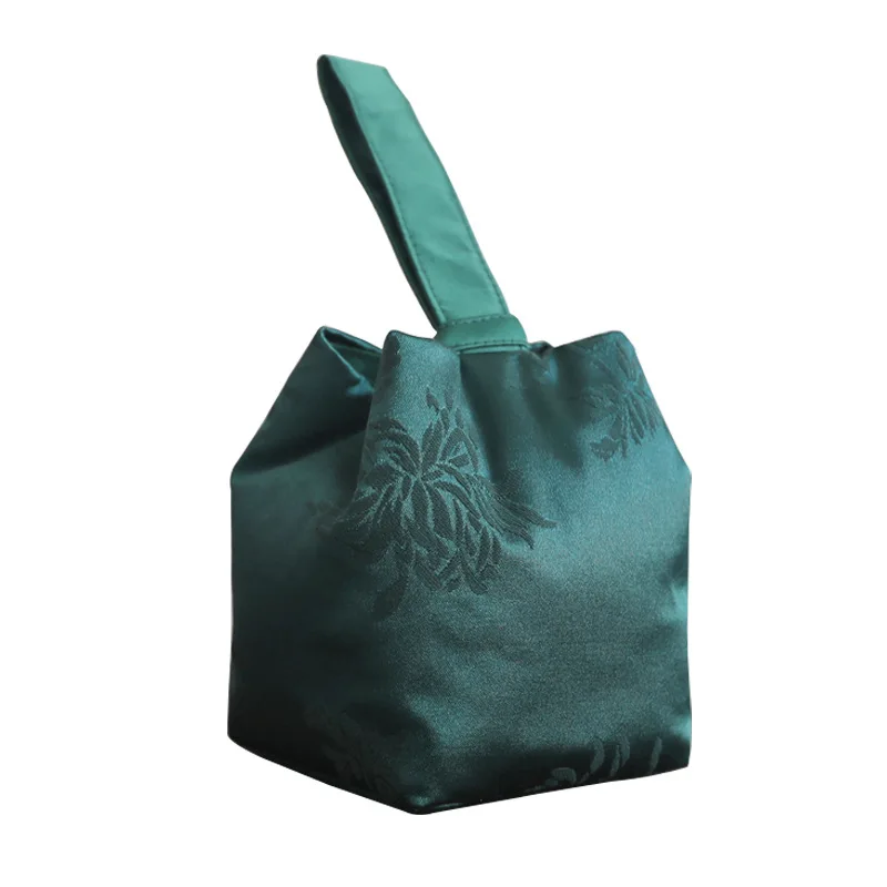 Silk Fabric Storage Bag, Weaving Brocade Tea Set Travel Bag, Chinese Style Tea Pot Justice Cup Cloth Bag, Printed Tote Bags 6