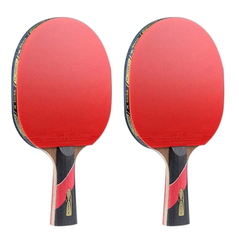

Ракетка для пинг-понга 2X Huieson, ракетка для настольного тенниса 6 звезд, липкие прыщи (ручка-рукоятка)