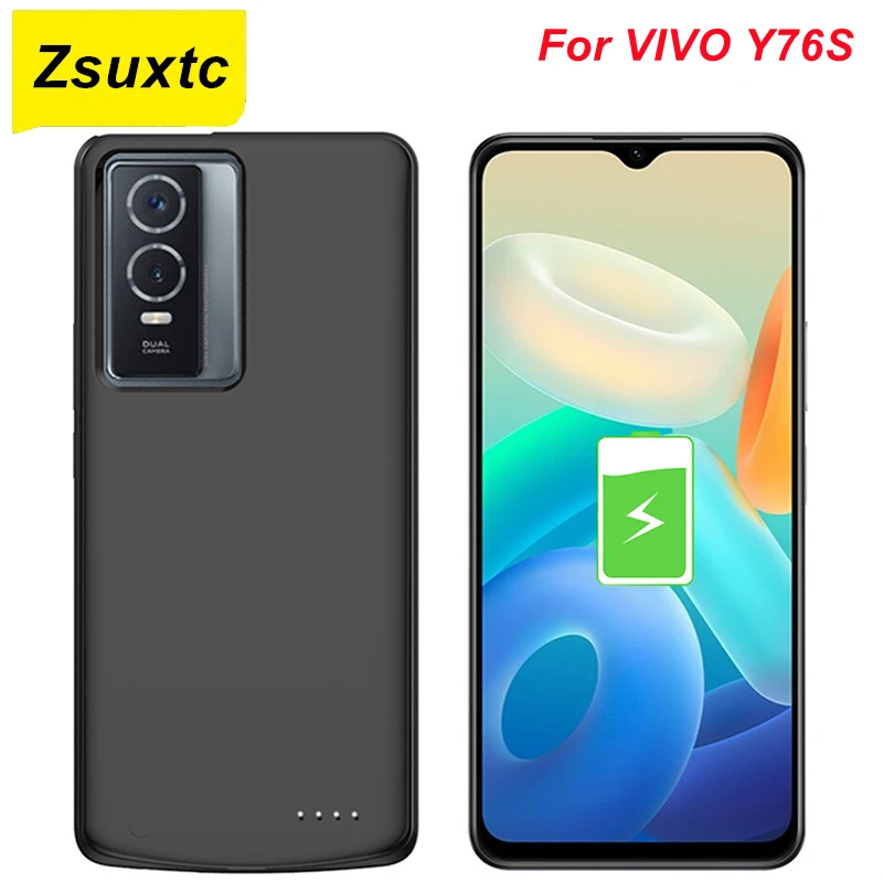 6800Mah Battery Charger Case For Vivo Y76S Power Case Y76S Phone Bag Cover Power Bank Smart For Vivo Y76S Battery Case