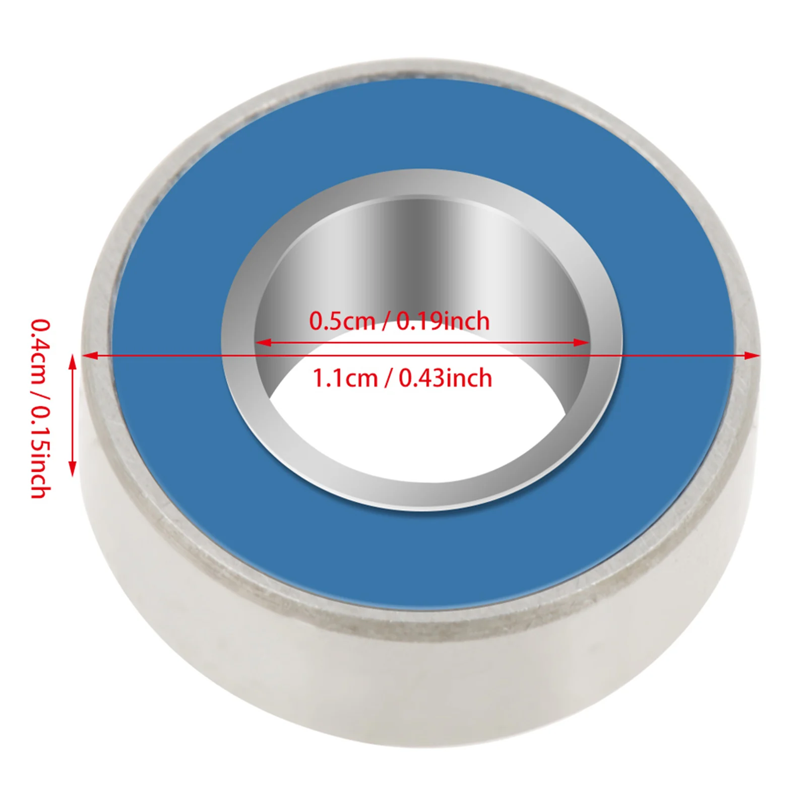 Sealed Ball Bearings MR115-2RS Bearings Set MR115-2RS Blue Metal Rubber Sealed Ball 5*11*4mm