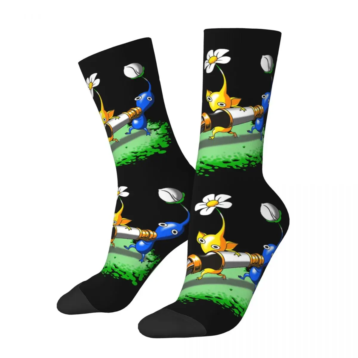 

Hip Hop Vintage Who Crazy Men's compression Socks Unisex Pikmin Game Harajuku Pattern Funny Novelty Happy Crew Sock Boys Gift