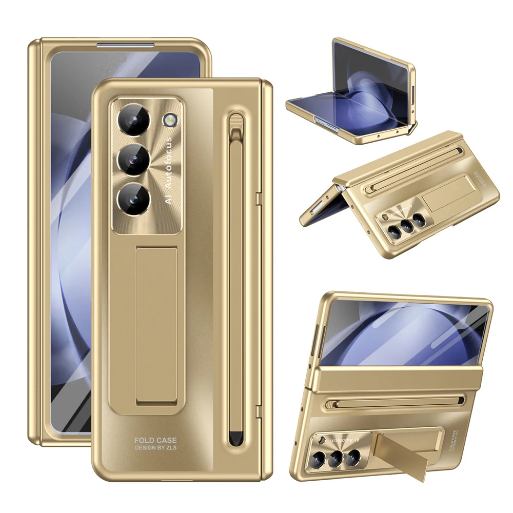 

Чехол для телефона с петлей для Samsung Galaxy Z Fold 4 5 дюймов, с S-ручкой, защитное стекло, Передняя пленка, жесткий защитный чехол из поликарбоната
