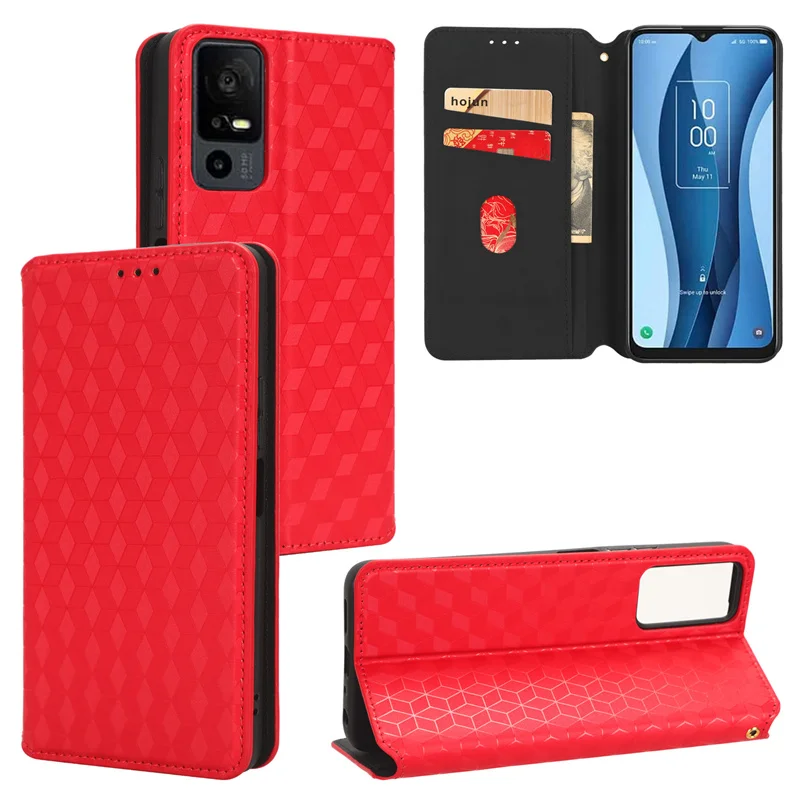 Per Tcl 40 Nxtpaper 5G Linee Stereoscopiche Flip Wallet Skin Pu Custodia Per Tcl 40Xe 5G Tcl 40X 5G T601D Cover Magnetica Per Telefono