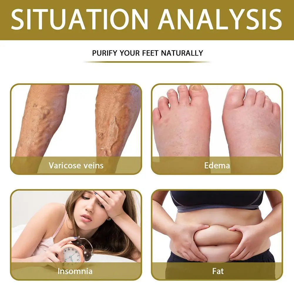 Description Picture 6 of itemNatural Bee Lymphatic Drainage Foot Soak Gel Beads To Remove Odor Improve Skin Detoxification Bath Powder Detox Slimming