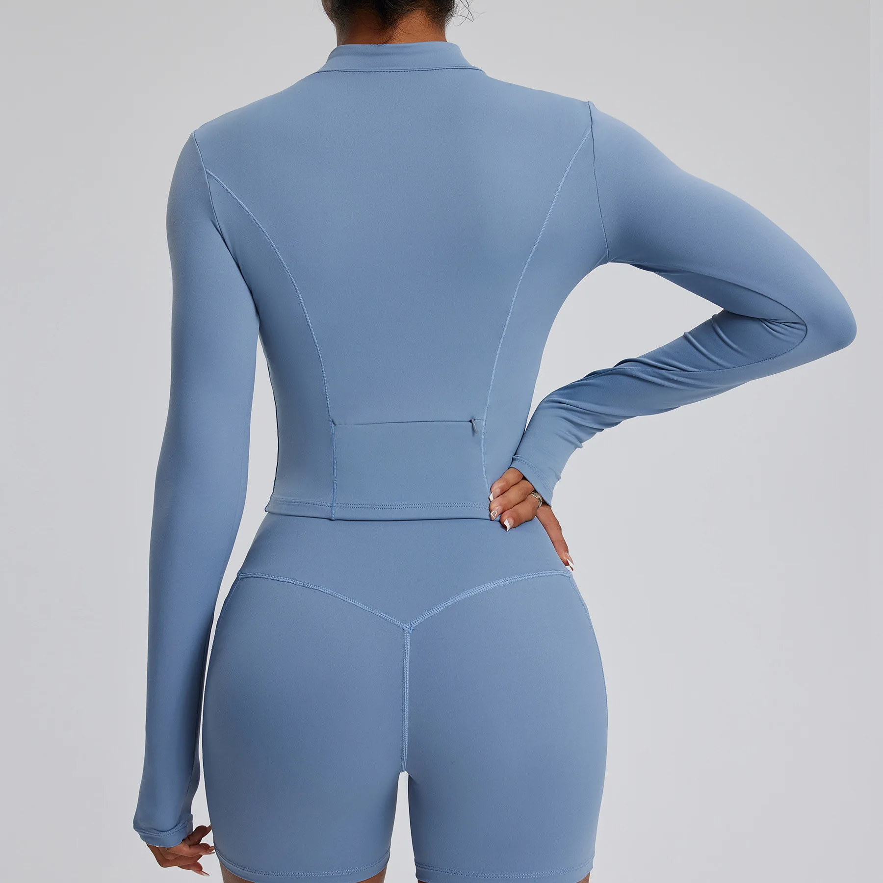 Half Zipper Long Sleeve Yoga Shirts Sport Top Fitness Yoga Top Gym Sports Wear For Women Push Up Running Full Sleeve Jacket
