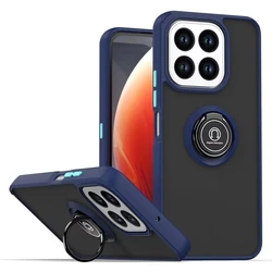 Armor Matte Shockproof Case with Ring Magnetic Stand Holder - Xiaomi 15T (Dark Blue)