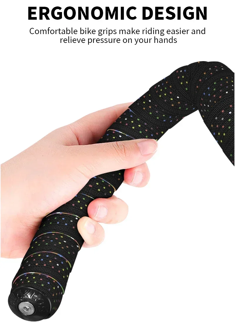 Road Bike Handlebar Tape Bicycle Silica Gel EVA Perforated Bar Wrap Belt Breatha