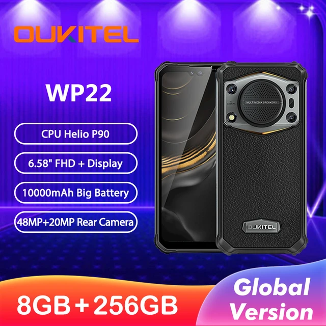 Oukitel WP22 Rugged Smartphone Android 13 8GB+256GB 10000mAh 48MP Camera  6.58