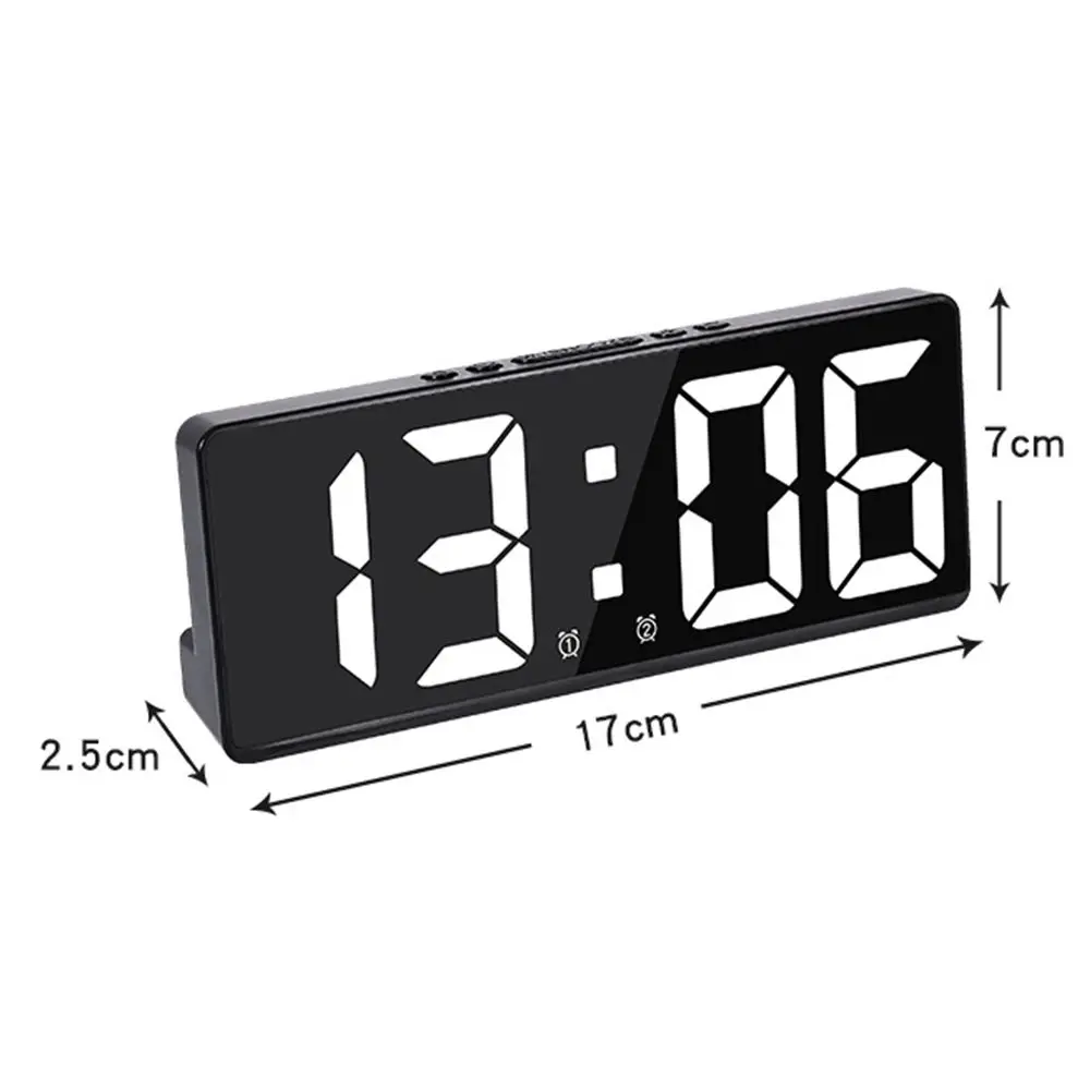 Bedside Table Backlight Nightlight Temperature Calendar Electronic Clock Alarm Clock LED Digital Large Number