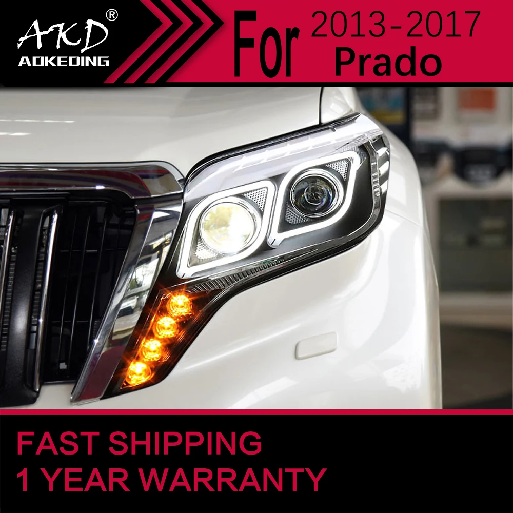 

Car Lights for Toyota Prado LED Headlight 2013-2017 LC150 Head Lamp Drl Dynamic Signal Projector Lens Automotive Accessories