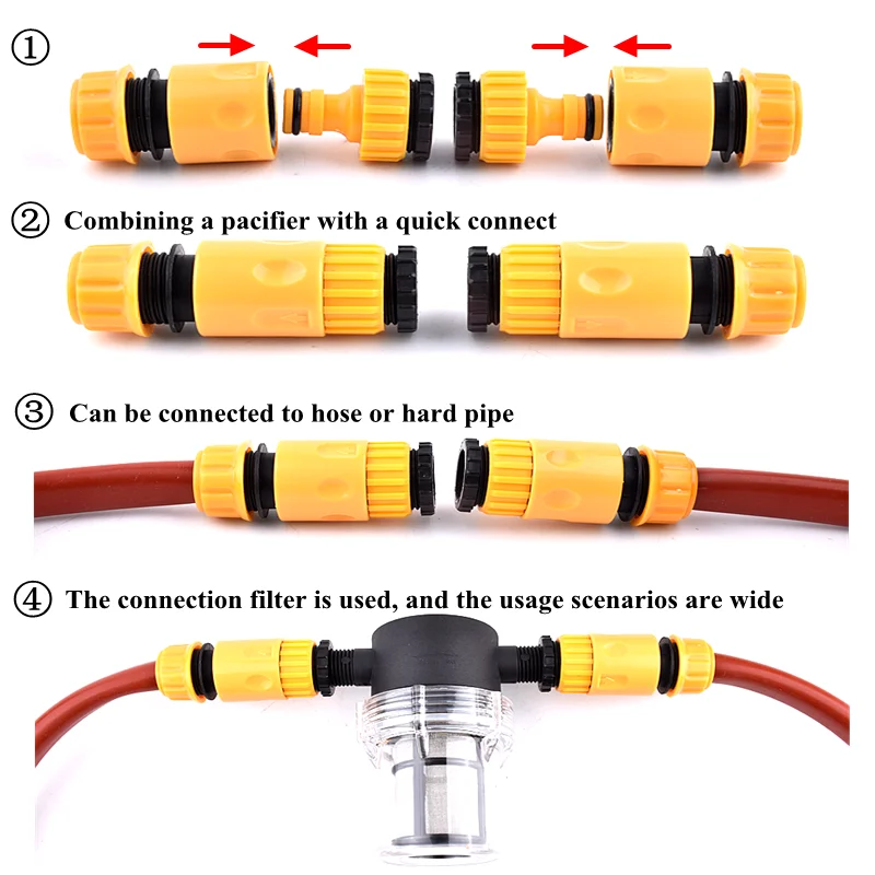 1/2 3/4 インチ庭の水やりフィルター農業灌漑ホースフィルター水道管