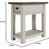 Bolanburg Farmhouse Chair Side End Table, Light Brown & Whitewash 3