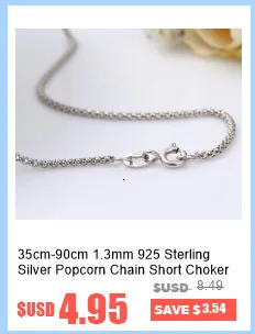 40cm-50cm 1,3mm 1,6mm Breite Echte 925 Sterling Silber Rhodium-Plattierte Popcorn-Kette Kurze Choker-Halskette Damen Mädchen Schmuck Geschenk – Detail 17