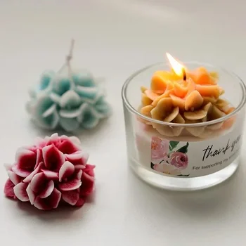 Petal Cutter Silicone Mold Decoration Plant Soap Flowers Candle Moulds Bouquet Making Clay Hydrangea Flower Molds Arts Crafts