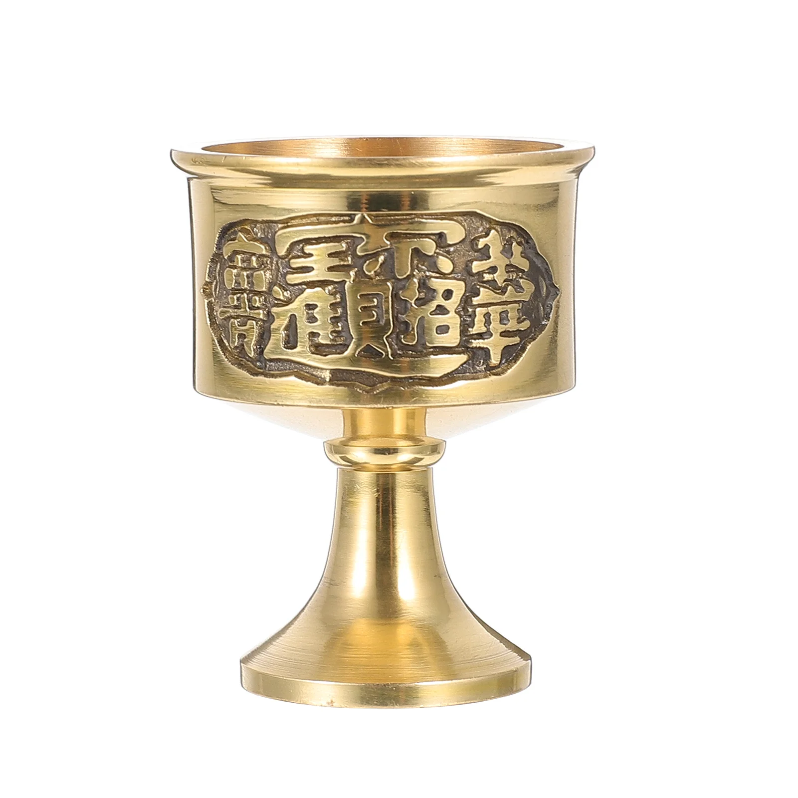 

God's Cup Copper Sacrificing Water Drinking Glasses Auspicious Sacrifice Bowl Goblet Offering Tool Holder