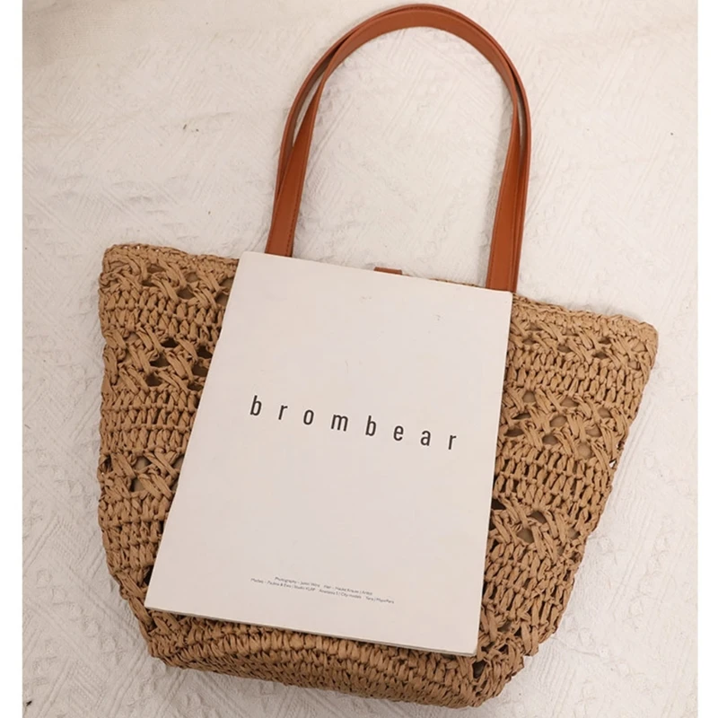 2023 New Bucket Bags Straw Weave Bag Lady Purse Hollow Out SummerBeach Handbag for Women Girl Holiday Travel Bags