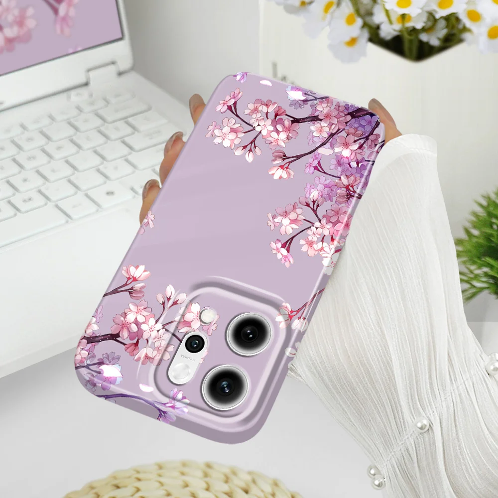 Floral Ripple Design Protective Phone Case - Durable Hard Cover