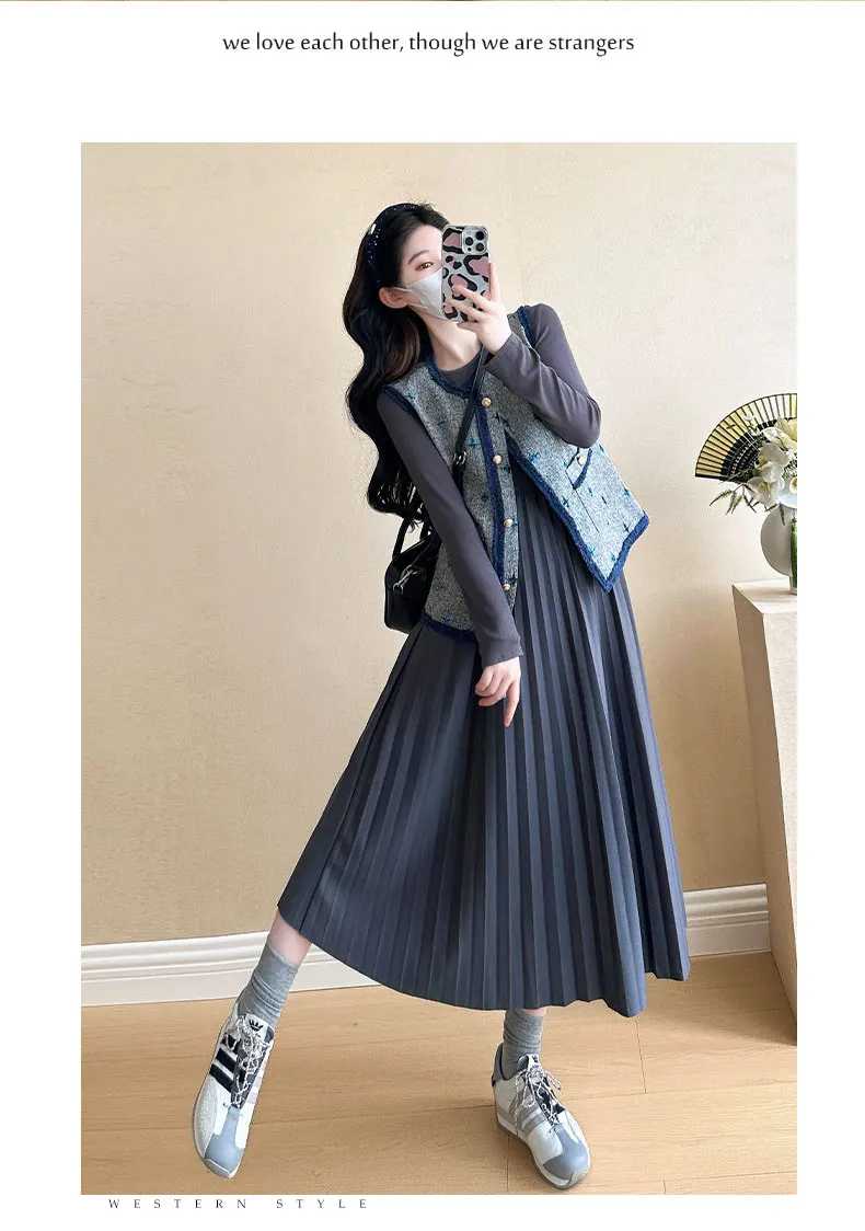 Autumn Maternity Jacket Sleeveless Coat Fashion Printing Button Fly Pregnant Woman Vintage Outwear Elegant Pregnancy Vest Coats
