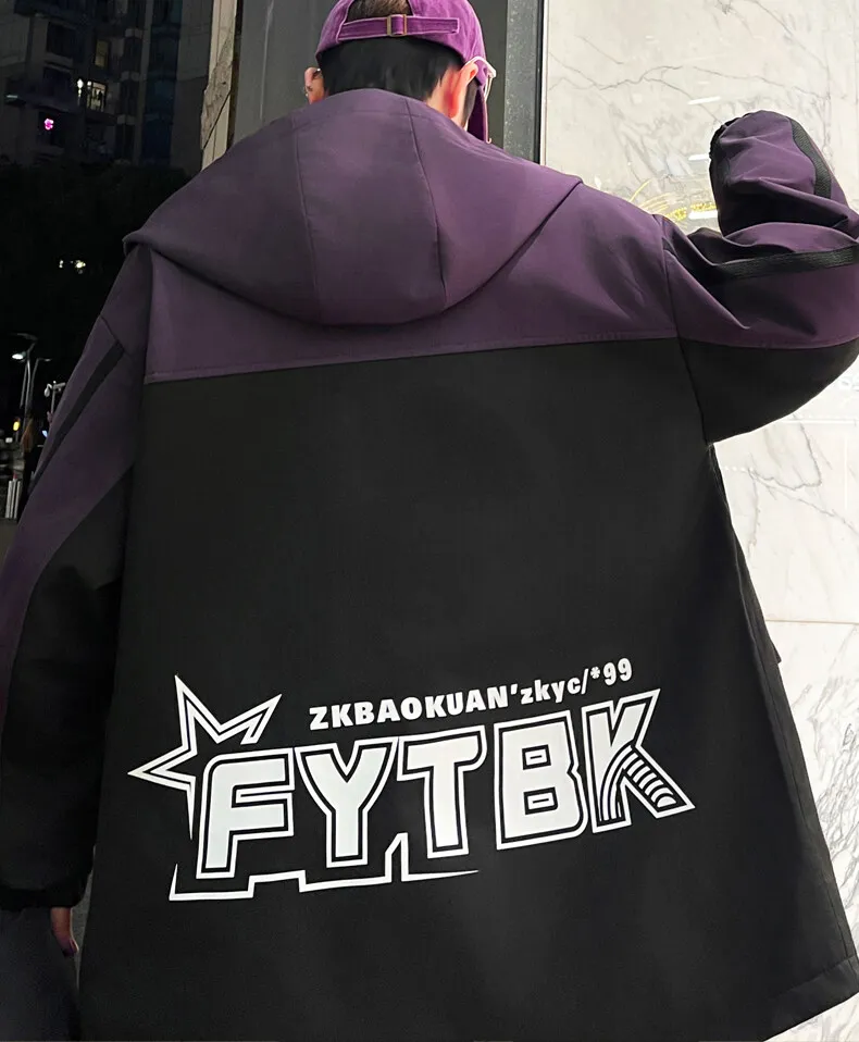 Modische Herren-Kapuzenjacken 2026 Frühling Herbst Jugend Streetwear Oberteile Windbreaker Outdoor Lose Funktionelle Mäntel Kleidung – Detail 11
