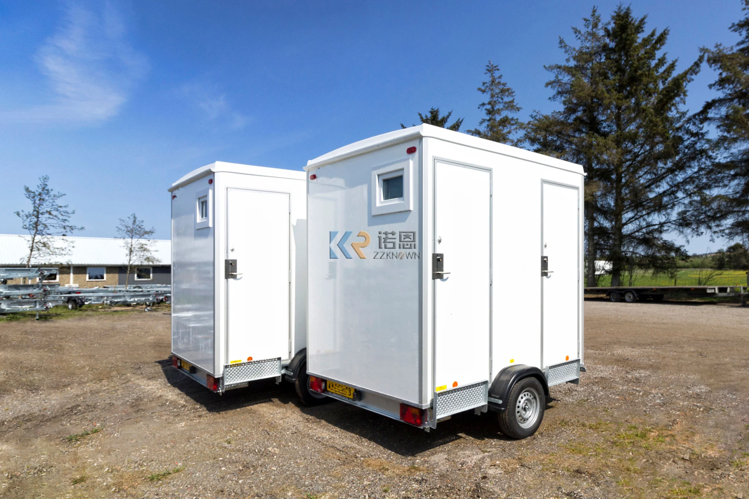 Outdoor Caravan Shower Steel Modern Toilette Vip Toilet Trailer Bagno Portatile Di Lusso Porta Vasino Mobile Bagno Wc