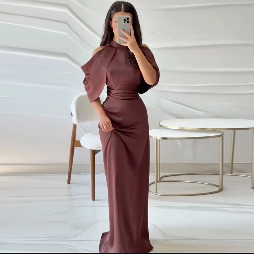 فساتين سهرة حورية البحر باللون العنابي، فستان أنيق...