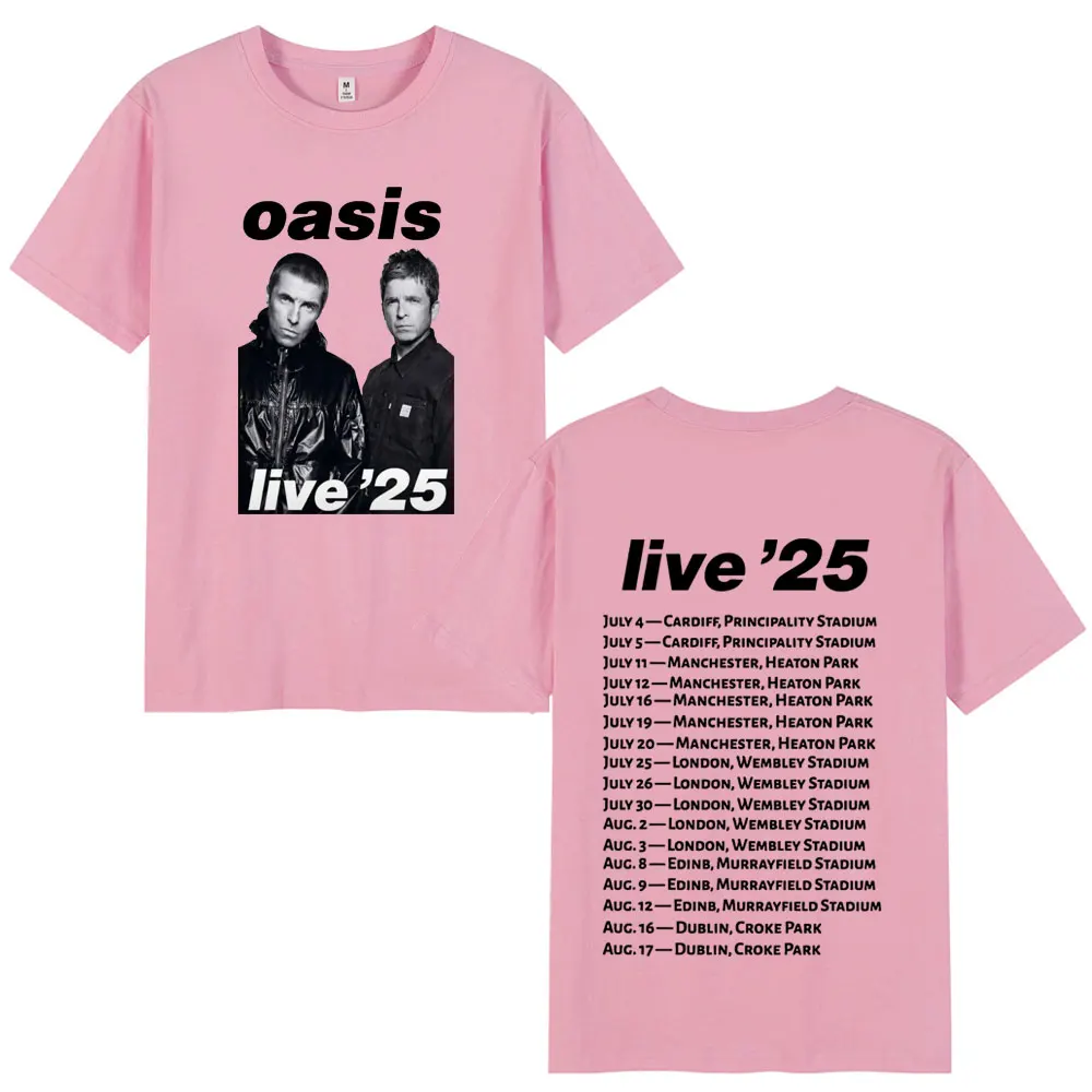 ◆正規品◆oasis live '25 Roll with It Tシャツ　L Rock Band O-Oasis Live 25 Tour T-Shirts Mens Women Summer
