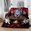 Dancing Clown Pennywise Pattern  Flannel Blanket,Multi-purpose Holiday Gift Blanket Warm And Soft Blankets All Seasons 1