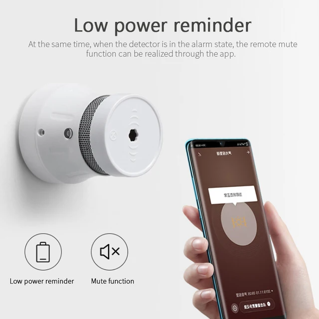 WiFi smoke sensor, tuya smart smoke sensor, WiFi smoke detector, Home Security System, Firefighters, smart life, smart home