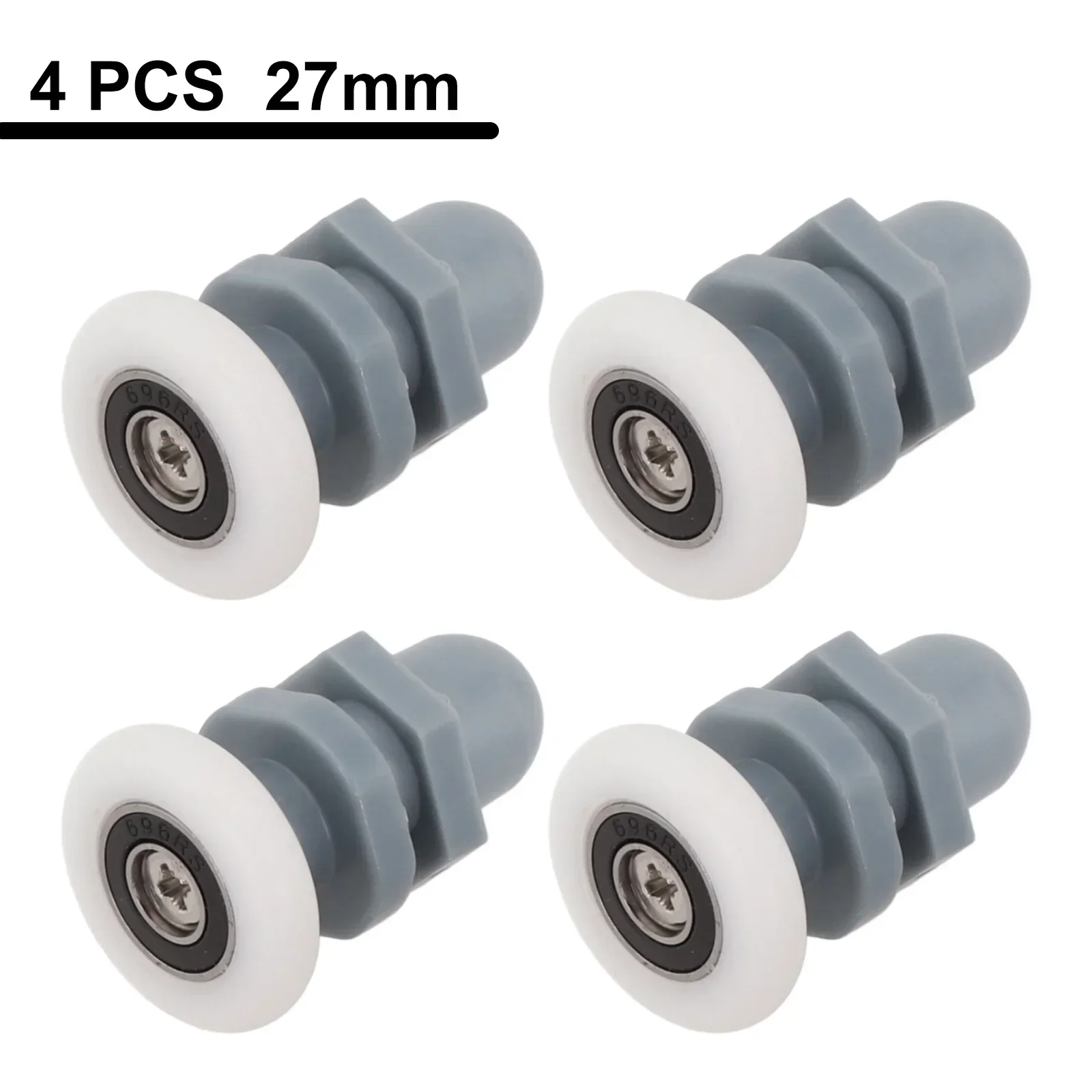 Shower Glass Door Pulleys Sliding Door Roller Hanging Wheel Bathroom Nylon Pulley Hardware Cabinet Accessories 4pcs