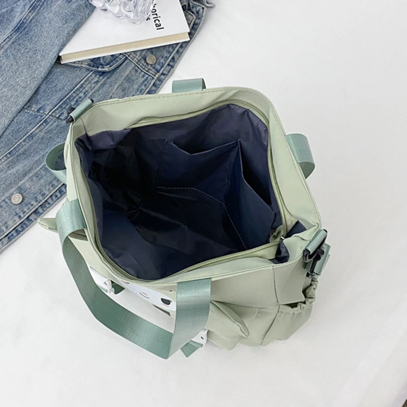Sanrio Kuromi Large Capacity Tote Bag Nylon Women's Shoulder Bag Students Book Pockets Crossbody Bag 4