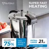 Pressure Cooker 21 Qt Stainless Steel - Large Canning Pot with Lid for Home, Commercial Use - Easy to Clean Any Stove Top 4