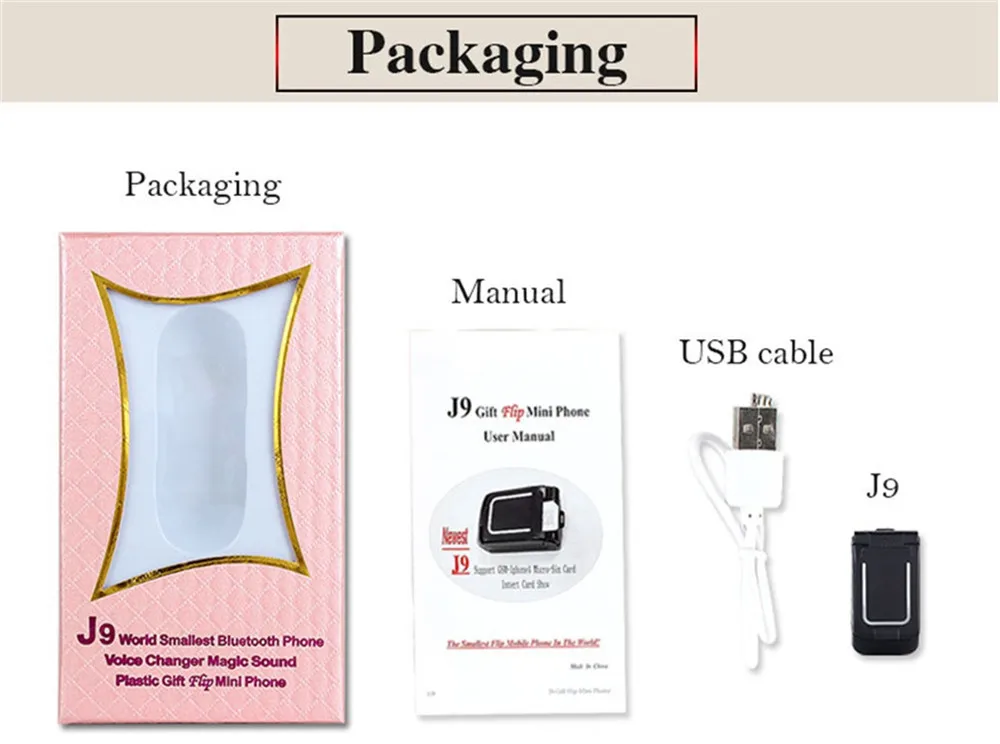 J9 Smallest Clamshell Phone 0.66