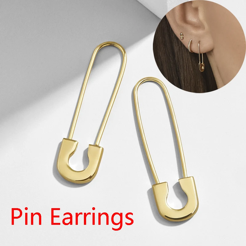 SALE Long Plain Safety Pin Earring – Myriam Calhoun