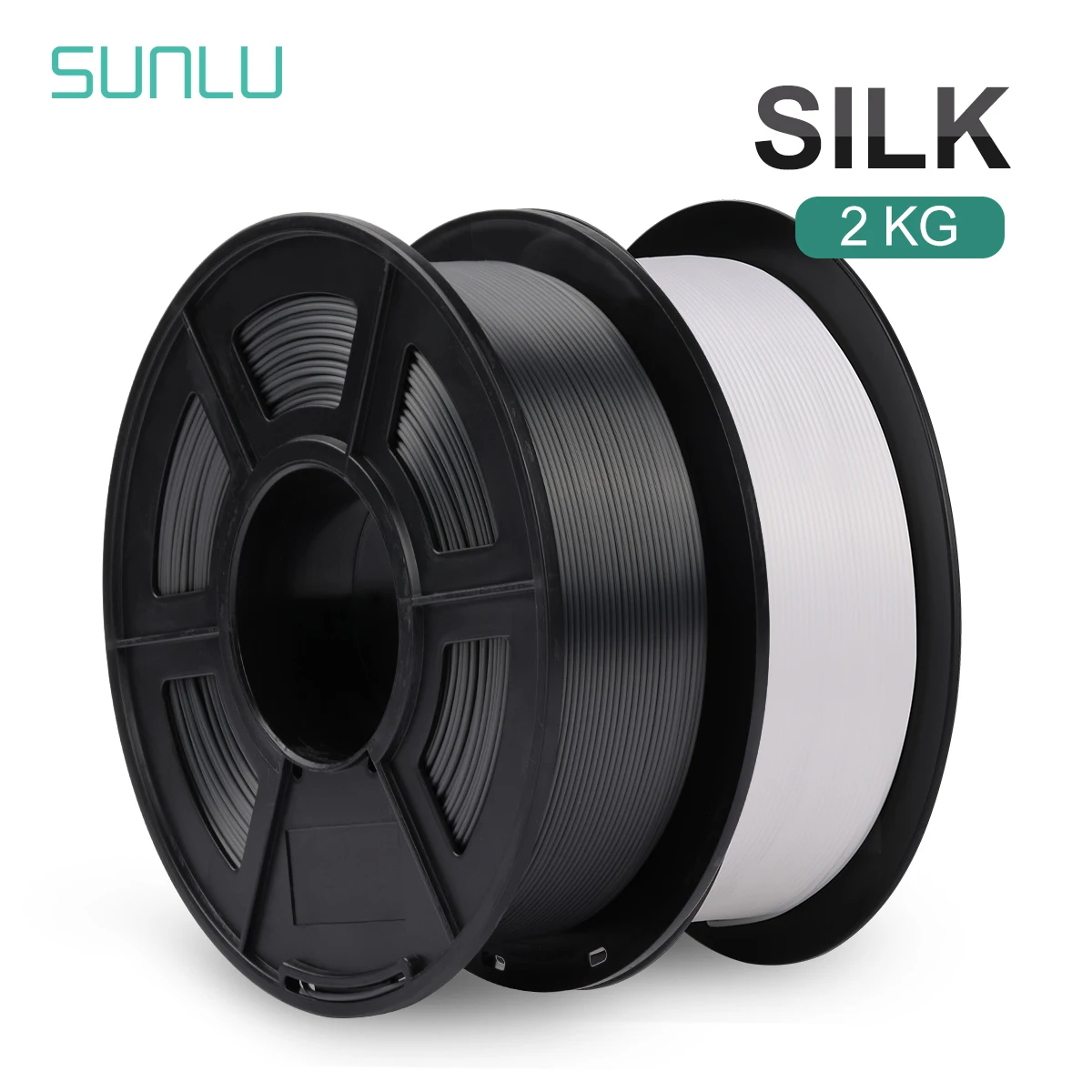 SUNLU 2KG SILK Filament PLA 1.75mm Multiple Colors Mix 2Roll 3D Printer Filament For DIY Gifts exture Tangle free no bubbles