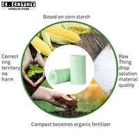 50pcs Biodegradable Garbage Bag Corn Starch Compostable Recycling Pet Poop Kitchen Household Degradable Trash Bag 2